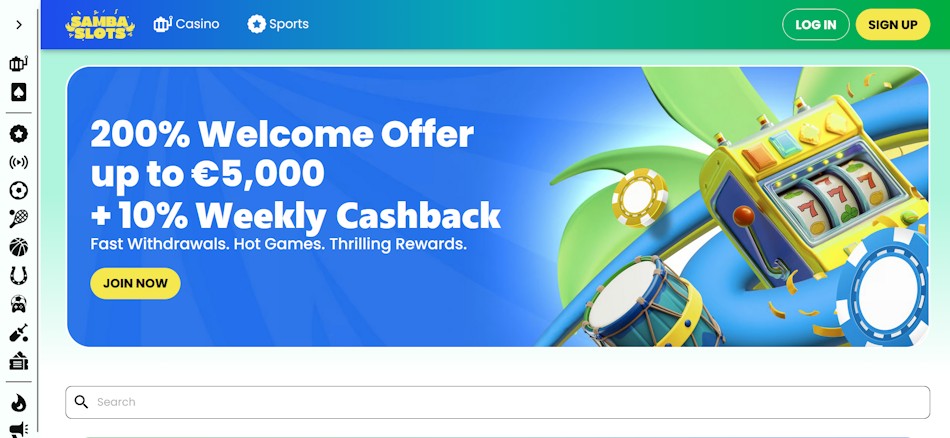 Samba Slots – Paras nettikasino cashback-etujen ystäville